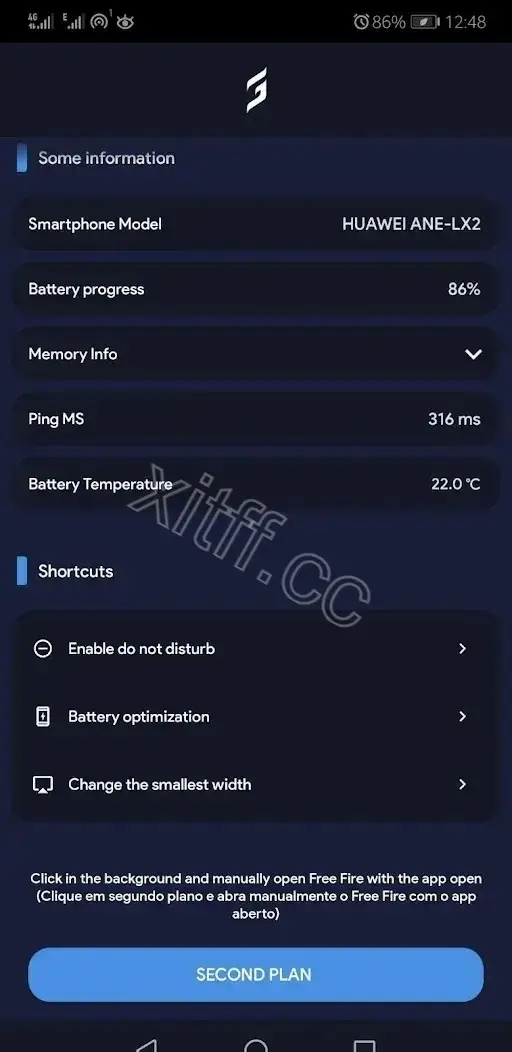 Screenshot of Xit FF Max Custom Settings