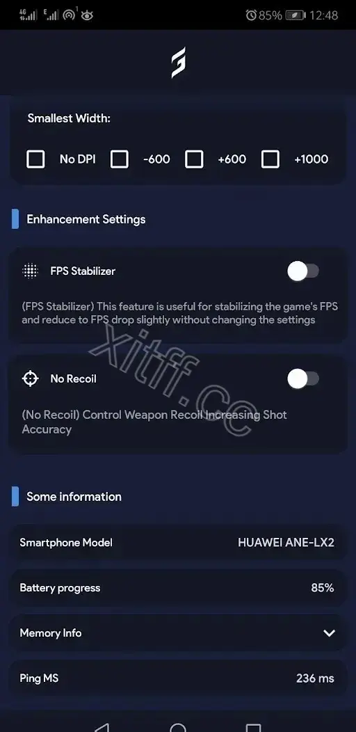 Screenshot of Xit FF Max Sensitivity APK